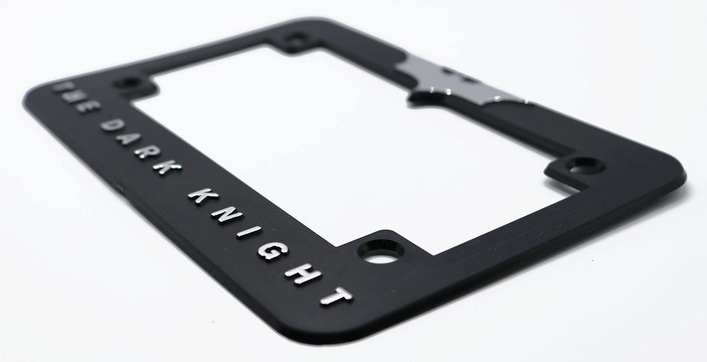 LP Frameworks Dark Knight V2 3D Raised License Plate Frame | 1 Pack Car License Plate Cover | Universal US Black License Plate Holder | Auto Accessories (Car, Truck and SUV) (Chrome)