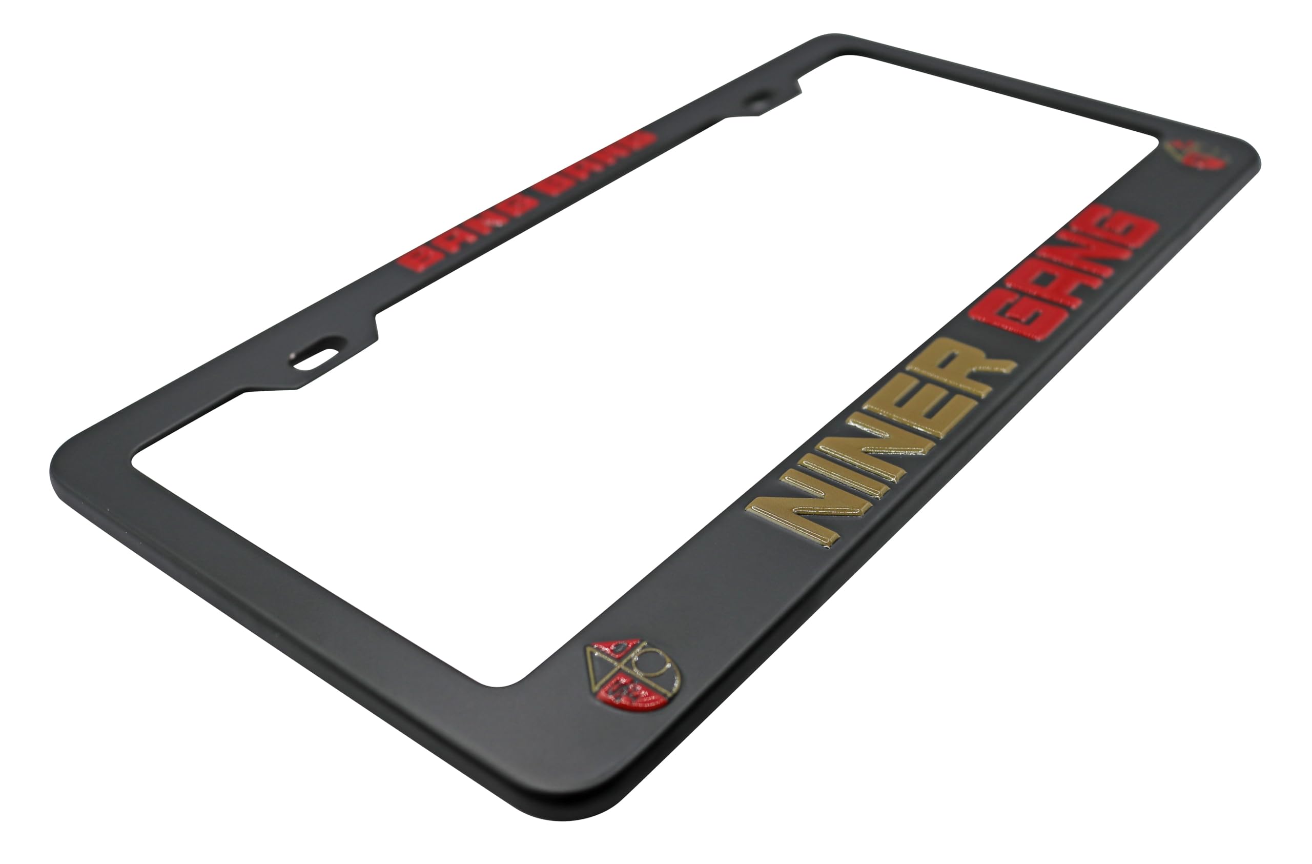 Bang Bang Niner Gang for San Francisco 3D Raised License Plate Frame | 1 Pack Car License Plate Cover | Universal US Car License Plate Holder | Auto Accessories (Car, Truck and SUV)