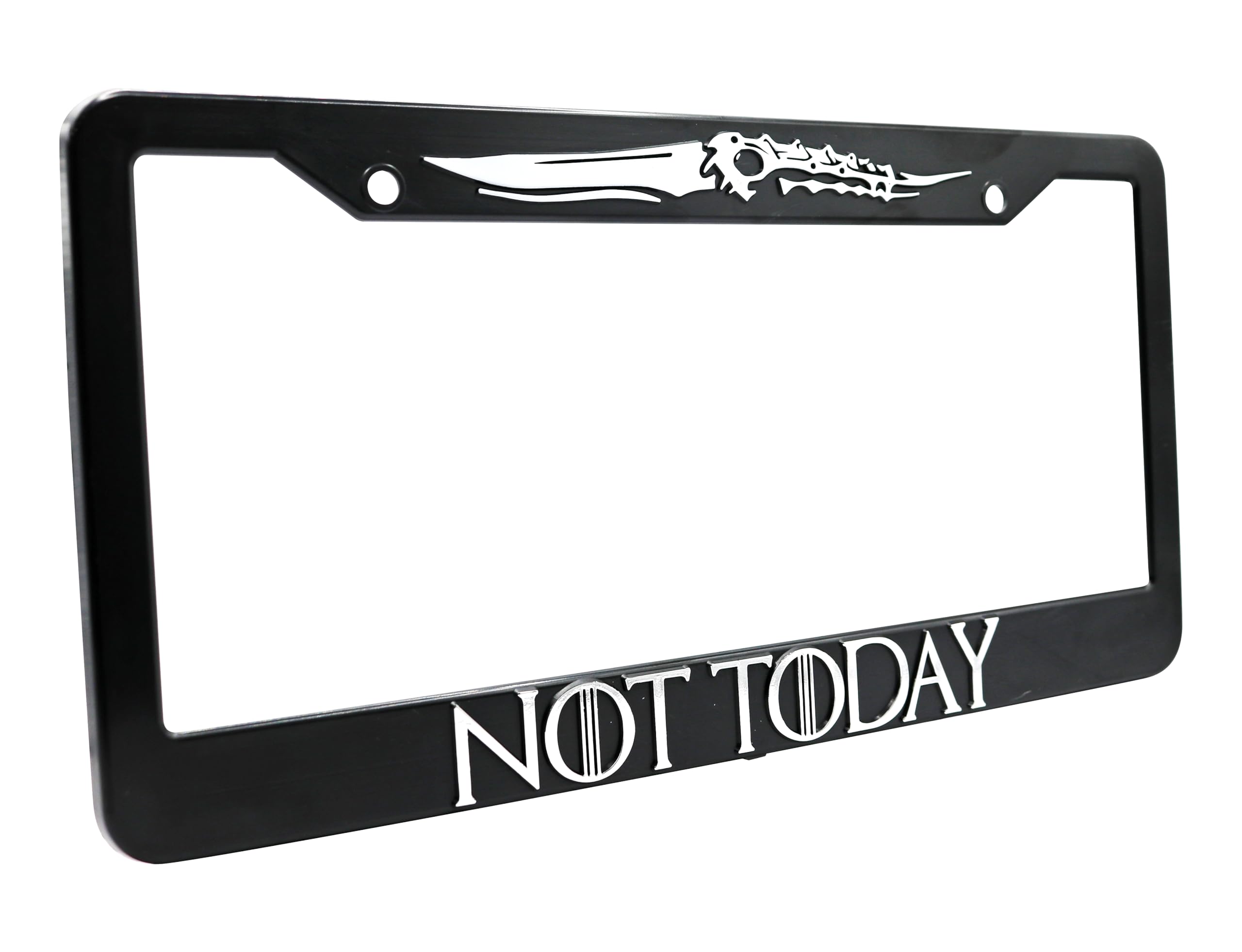 LP Frameworks Not Today for GOT 3D Raised License Plate Frame | 1 Pack Car License Plate Cover | Universal US Car Black License Plate Holder | Auto Accessories (Car, Truck and SUV)