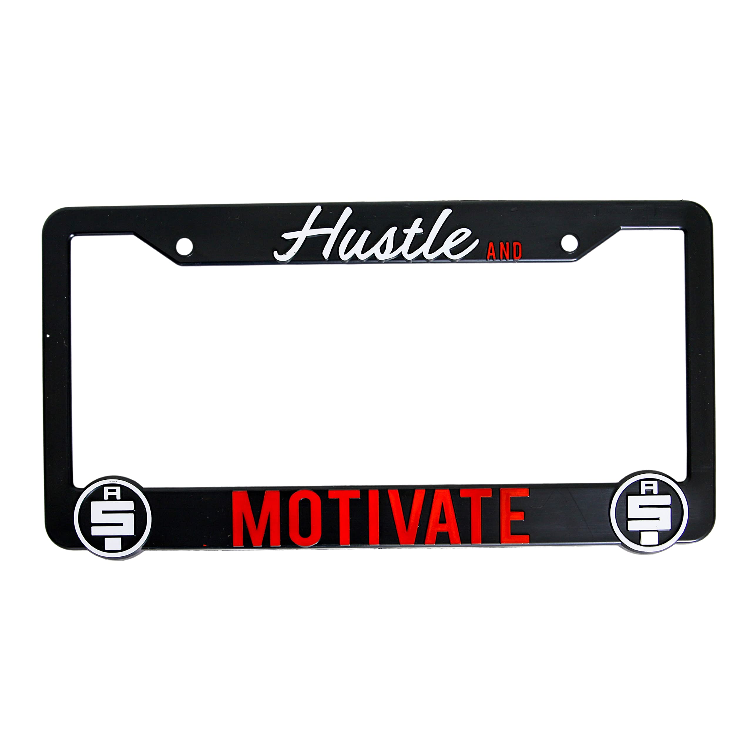 LP Frameworks Hustle and Motivate 3D Raised License Plate Frame for Nipsey Hussle