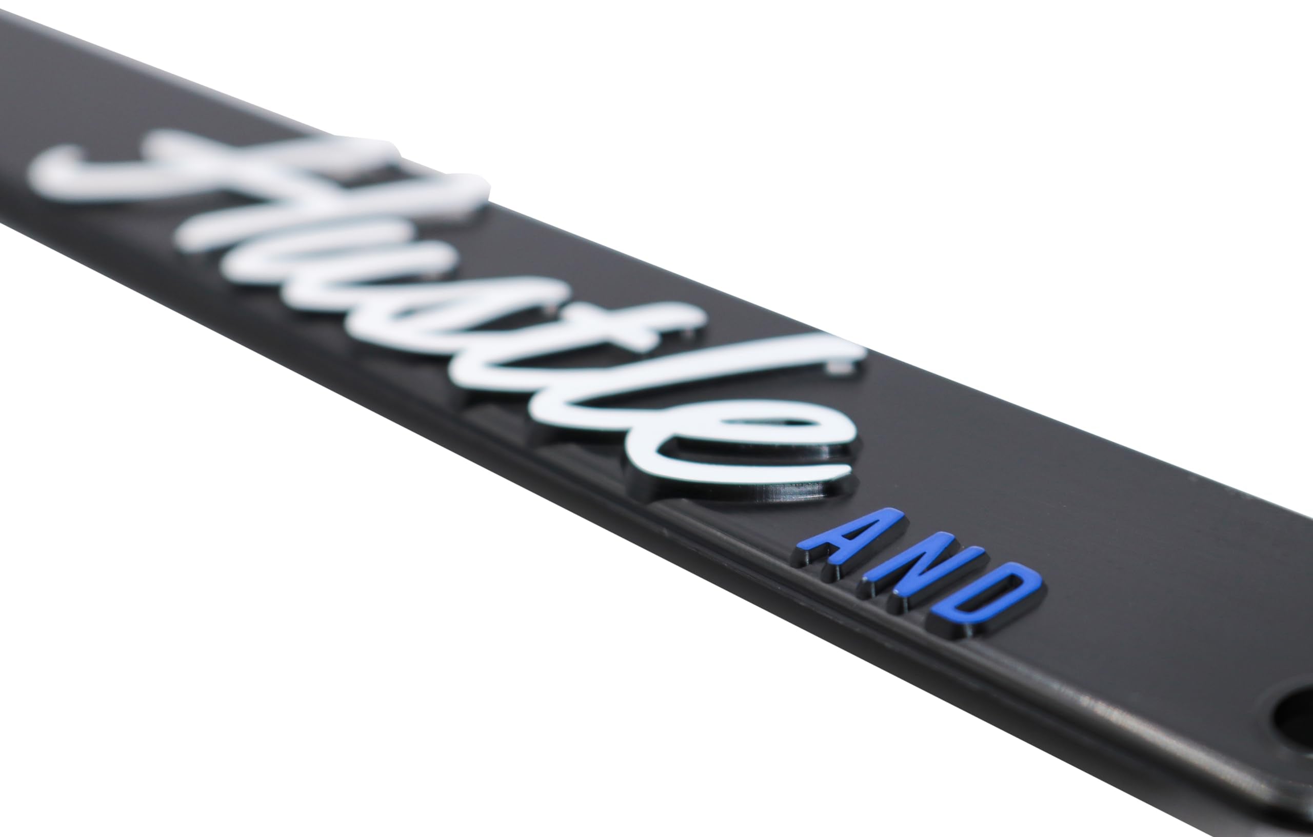 LP Frameworks Hustle and Motivate 3D Raised License Plate Frame for Nipsey Hussle