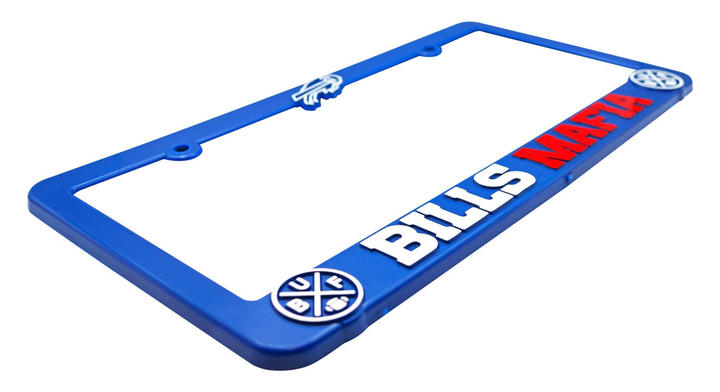 LP Frameworks Bills Mafia 3D Raised License Plate Frame | 1 Pack Car License Plate Cover | Universal US Black License Plate Holder | Auto Accessories (Car, Truck and SUV)